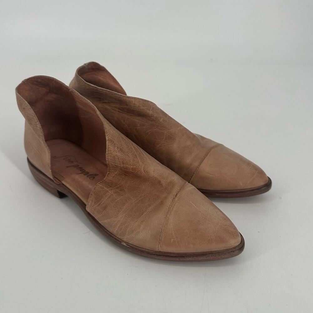 Free People Royale Flat Brown Leather Shoes Size 36 5.5-6 Women’s Boho